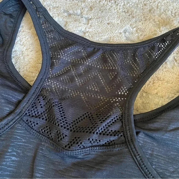 Zyia NWT Heathered Black Bomber Sports Bra Mesh Lace Back: XXXL - Picture 6 of 7